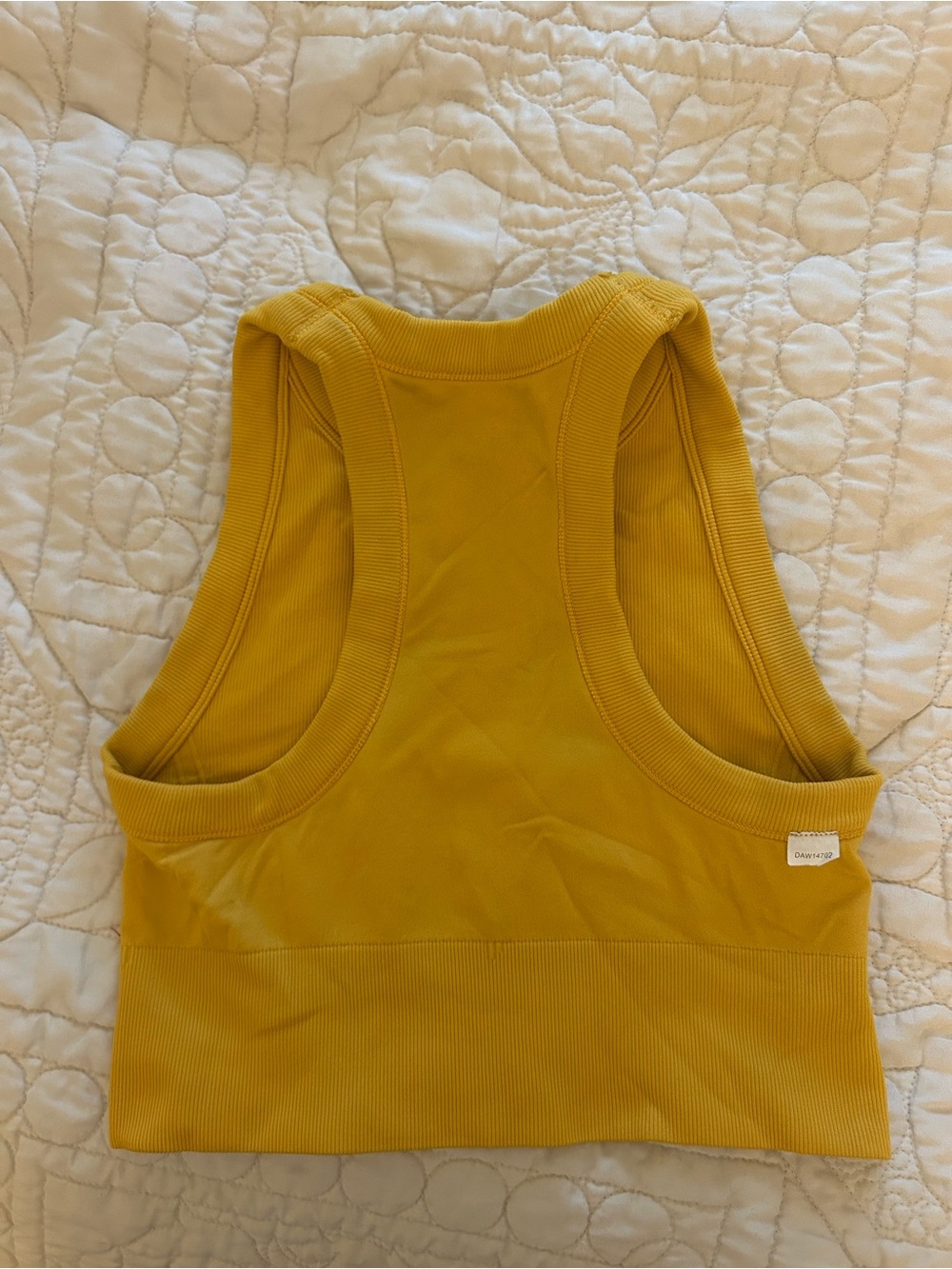 DSG Golden Yellow Ribbed Crop Tank - Picture 2 of 3